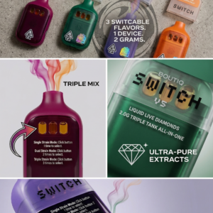 Boutiq Switch V5 - 3in1 - 3 flavor 2 gram vape