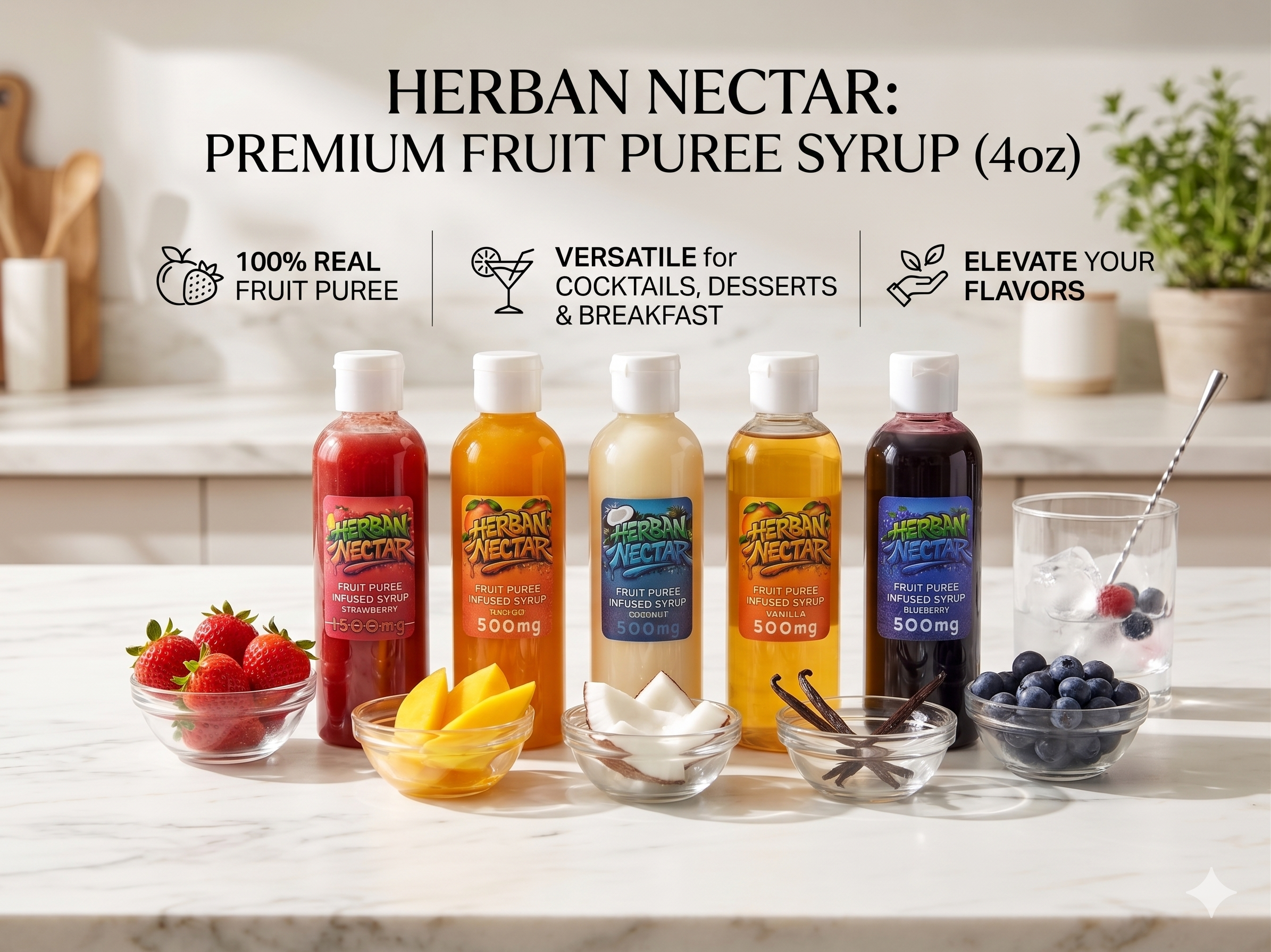 Herban Nectar Fruit Puree Syrups - Nano Infused - Image 5