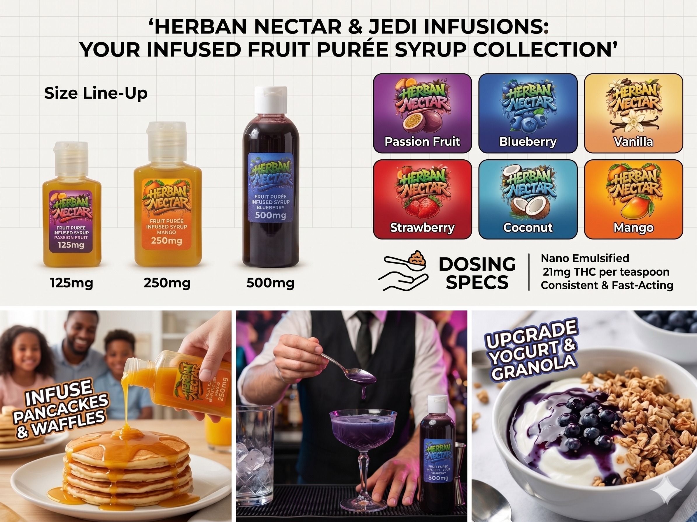Herban Nectar Fruit Puree Syrups - Nano Infused