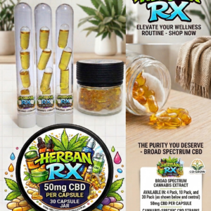 Herban RX - 50mg CBD Capsules