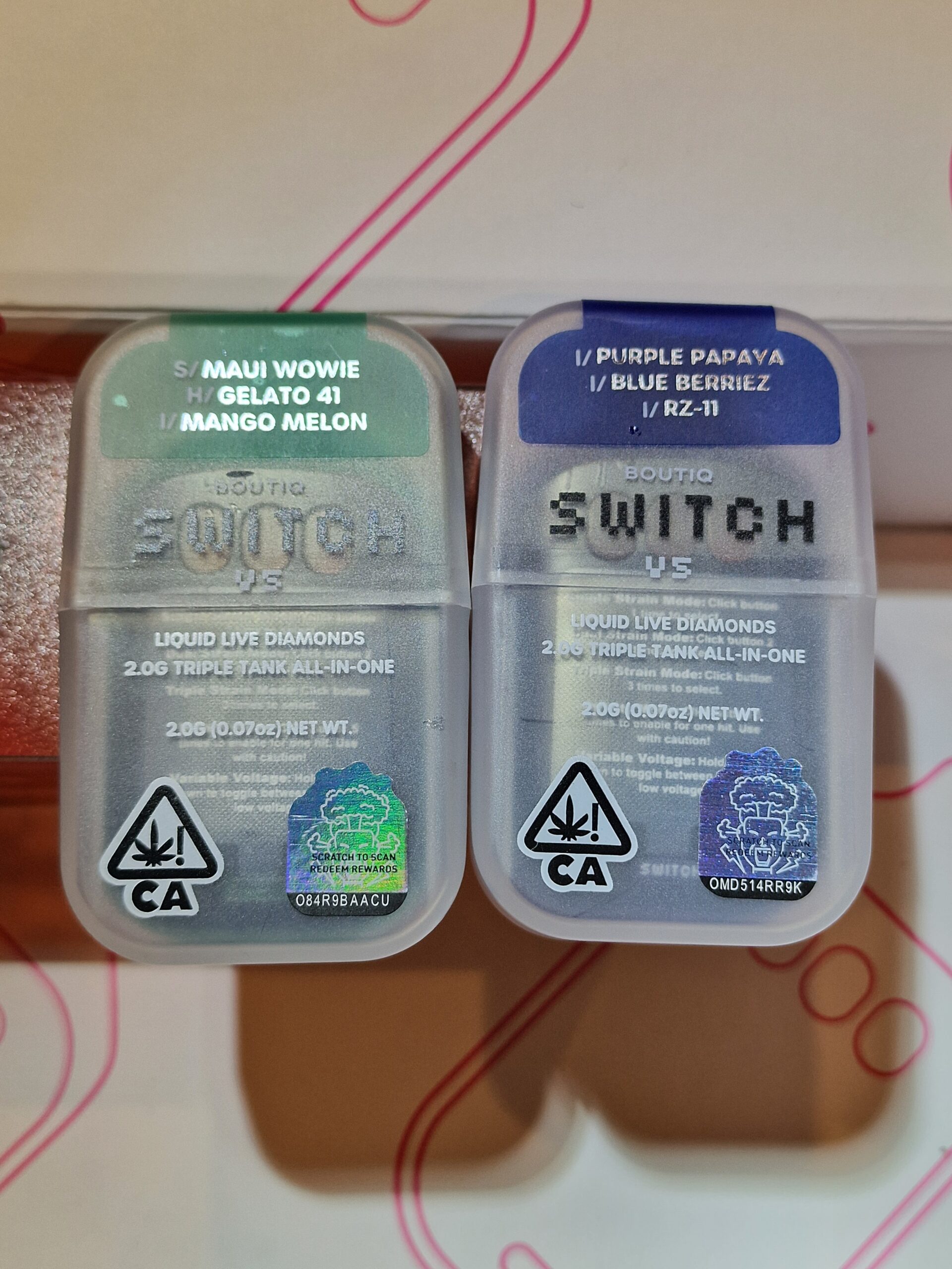 Boutiq Switch V5 - 3in1 - 3 flavor 2 gram vape - Image 3